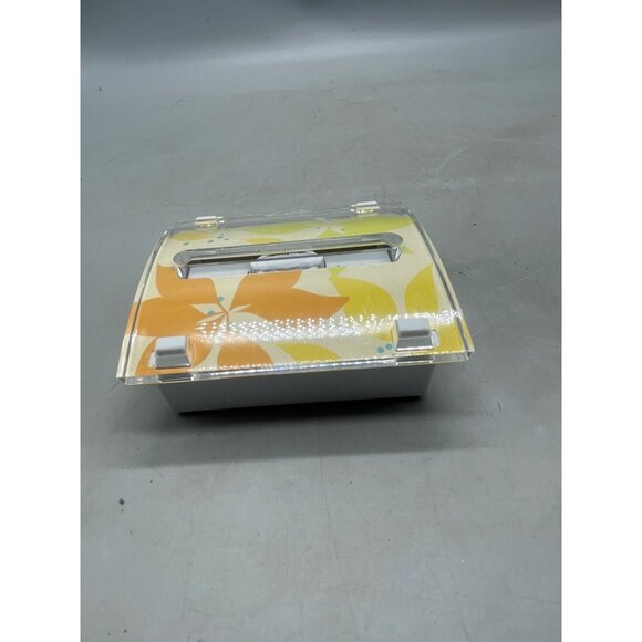 sticky note pad holder pop up dispenser reversable design floral green READ - Picture 3 of 7